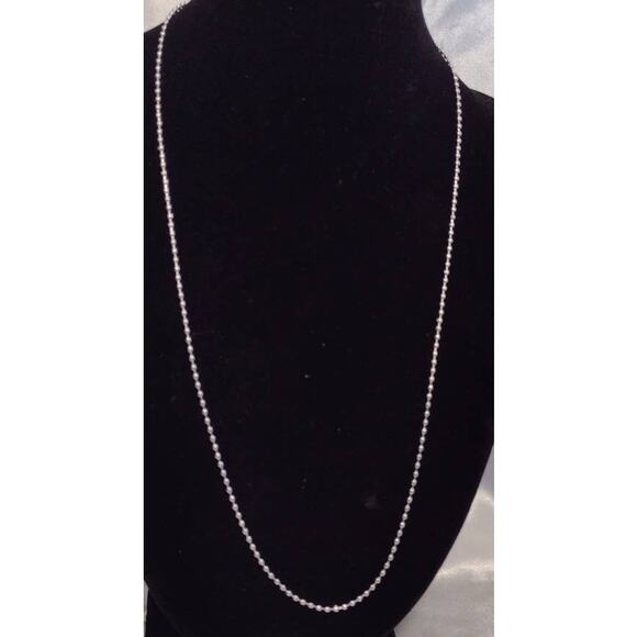 Sterling Silver 925 Plated 18 Inch Ball Chain Necklace New Thin 1/16th" Lobster - Picture 1 of 3